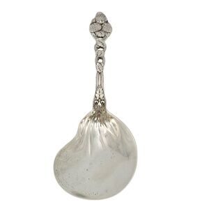 Tiffany & Co Strawberry Sterling Silver Berry Casserole Serving Spoon #20371